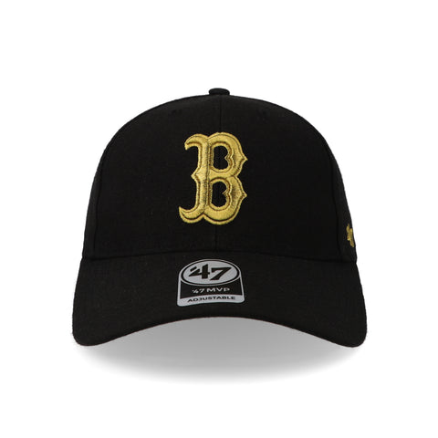 Gorra '47 MLB Red Sox Metallic MVP Negro Unitalla