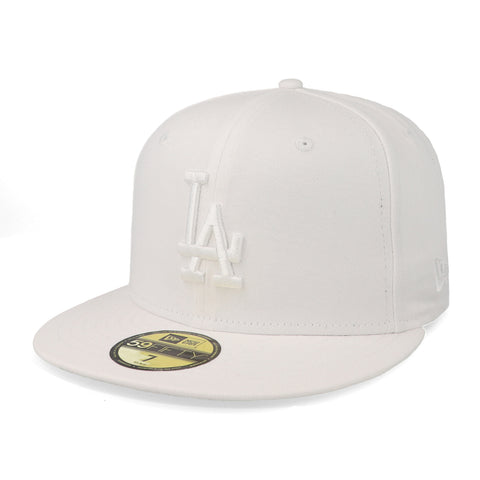 Gorra New Era 59 Fifty MLB Dodgers Basic Blanco Cerrada