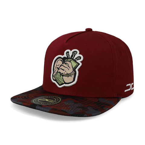 Gorra Jc Hats Hi Money 1677 Vino Camo Unitalla
