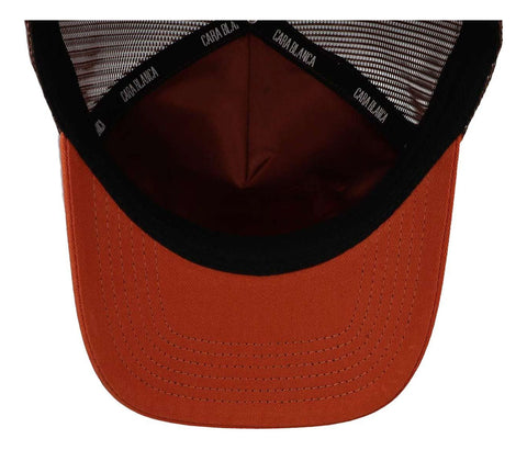 Gorra Cara Blanca Cb09 Cow Parche Tela Blk Trucker Naranja U