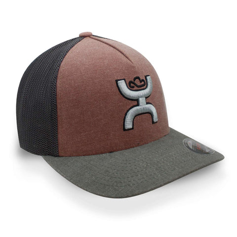 Gorra Hooey 5 Panel Flexfit With Hooey Logo Gris Cerrada
