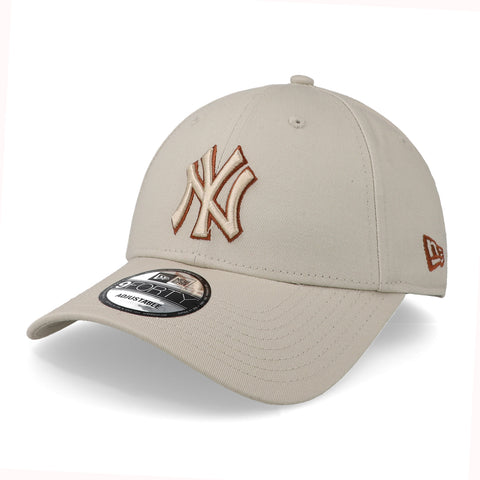 Gorra New Era 9 Forty MLB Yankees Team Outline Beige Unitalla
