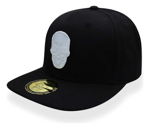 Gorra Malandro White Skull Plate Negro Unitalla