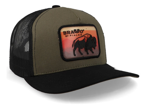 Gorra Piales Bison Br-0003 Olivo Unitalla