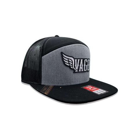 Gorra Vago Snapback Classic 7 Paneles Gris/Negro Unitalla