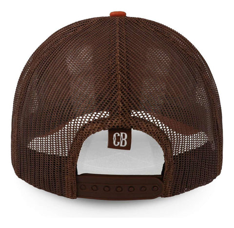 Gorra Cara Blanca Cb09 Cow Parche Tela Blk Trucker Naranja U