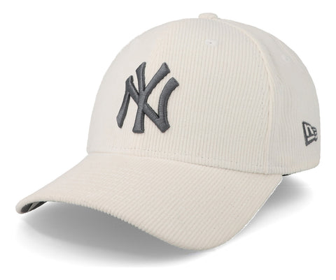 Gorra New Era 39 Thirty MLB Yankees Cord Blanca Cerrada