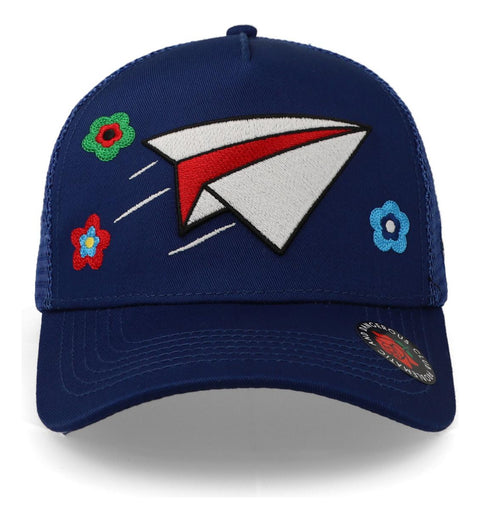 Gorra Problematic Chiquete Paperplane Malla Azul Pma Azul Un