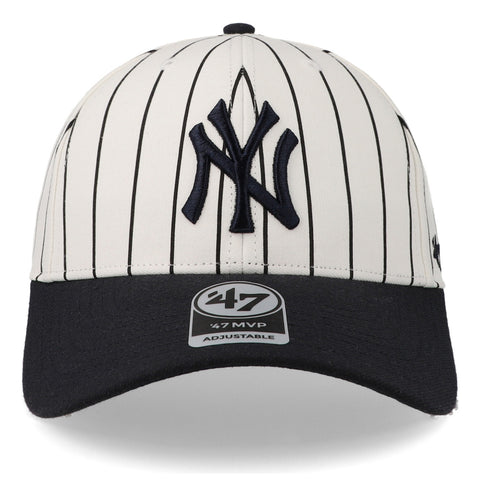 Gorra '47 MLB Yankees Pinstripe MVP Blanco Unitalla