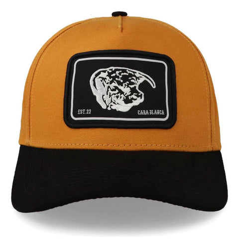 Gorra Cara Blanca Cb04 22 Cb Parche Tela Mostaza Unitalla