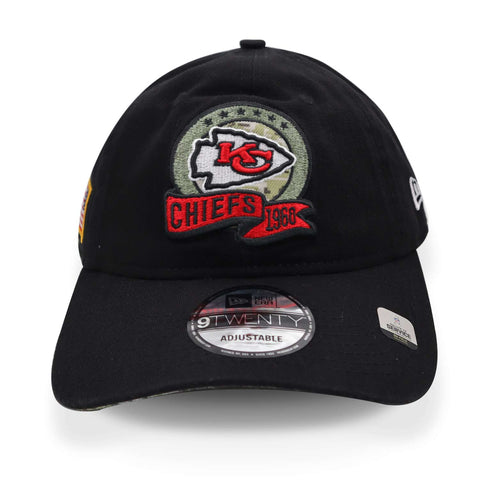Gorra New Era 9 Twenty NFL Chiefs Salute Service 22 Negro Unitalla
