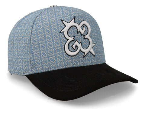 Gorra Clover Garments Demin Patron Azul C Ss24 Unitalla