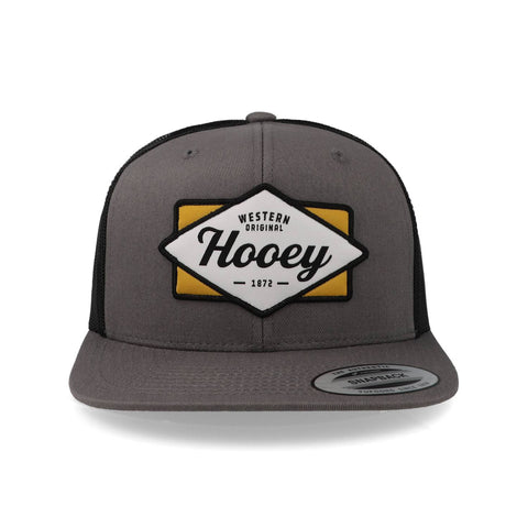 Gorra Hooey Diamond 6 Panel Trucker With Patch Gris Unitalla
