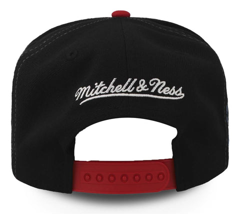 Gorra Mitchell & Ness Nba Block Out Snapback Bulls Rojo Unit