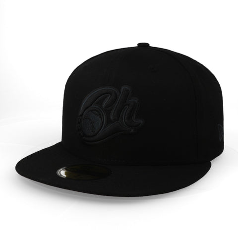 Gorra New Era 59 Fifty LMB Charros Black On Black Cerrada