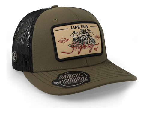 Gorra Ranch & Corral Bikers 3 Rcb03 Olivo Unitalla
