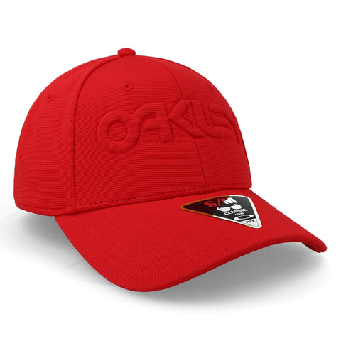 Gorra Oakley 6 Panel Stretch Hat Embossed Rojo Cerrada
