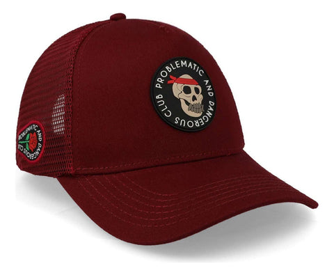 Gorra Problematic Chiquete Problematic Trucker Vino Unitalla