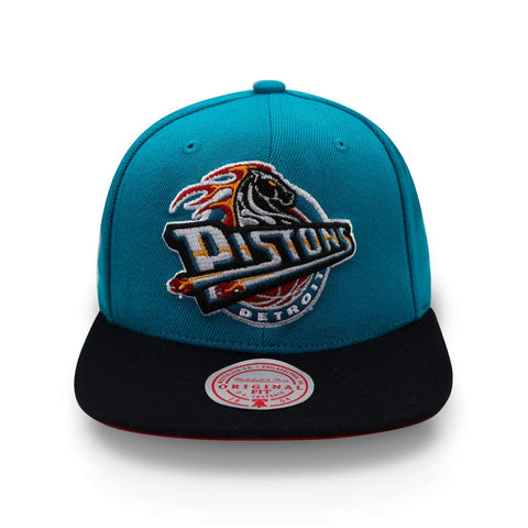 Gorra Mitchell & Ness 2 Tone Pistons Aqua Unitalla