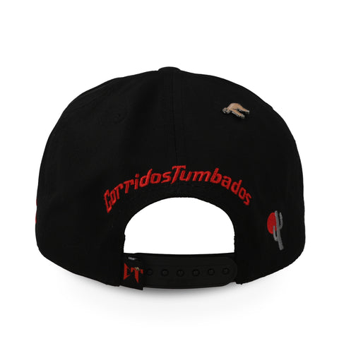 Gorra JC Hats Natanael Cano Rojo con Negro Unitalla