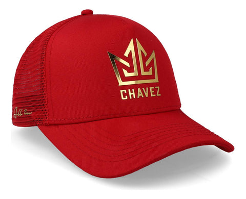 Gorra All In Chavez Golden Curva Trucker Roja Trucker Unital