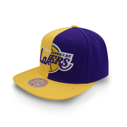 Gorra Mitchell & Ness NBA Split Crown Lakers Amarillo Uni