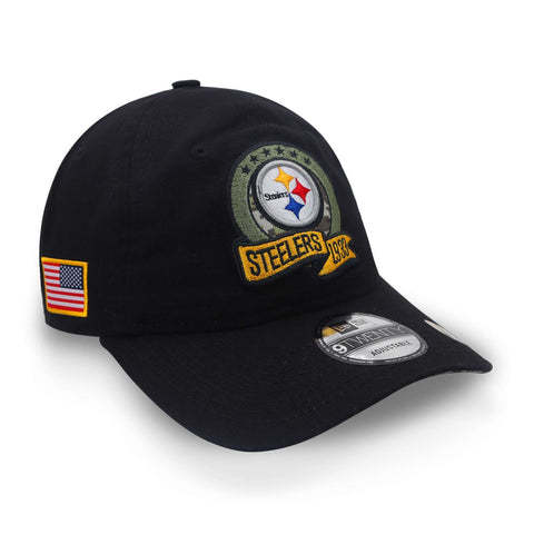 Gorra New Era 9 Twenty NFL Steelers Salute Service 22 Negro Unitalla