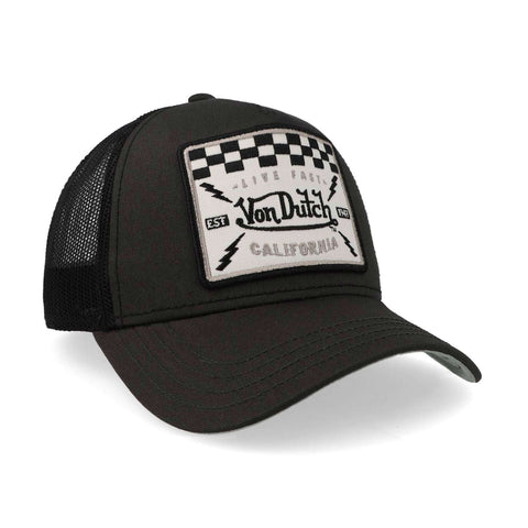 Gorra Von Dutch Live Fast Square Trucker Negro Uni