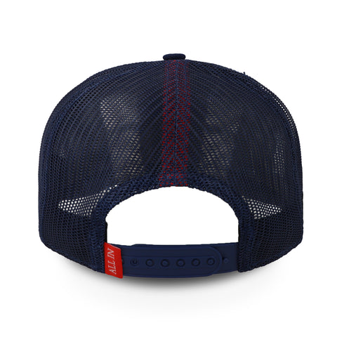 Gorra All In Chrome Trucker Azul Rojo Unitalla