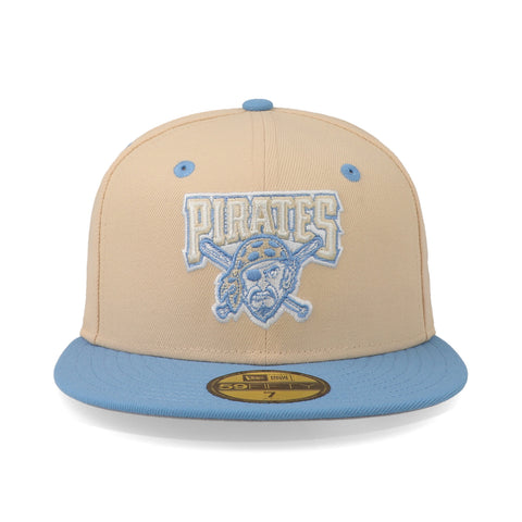 Gorra New Era 59 Fifty MLB Pirates Q323 Ice Latte Cerrada