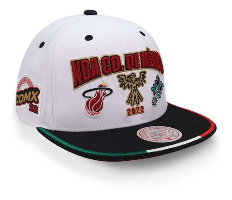 Gorra Mitchell And Ness Nba Cdmx Game Two Blanco Unitalla