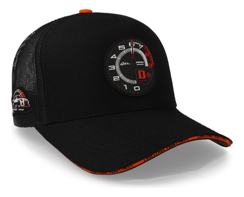 Gorra All In Horsepower Trucker Negro Con Naranja Unitalla
