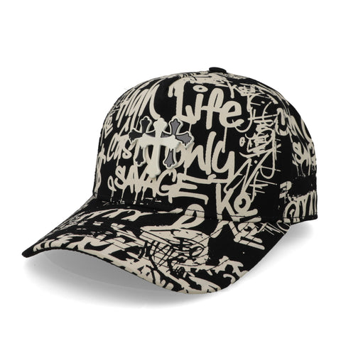 Gorra Cash Only Cross Graffiti Negro Curve 1041 Unitalla