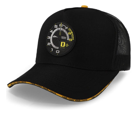 Gorra All In Horsepower Trucker Negro Con Amarillo Unitalla