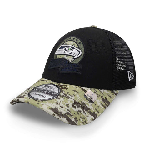 Gorra New Era 9 Forty NFL Seahawks Salute Service 22 Negro Unitalla