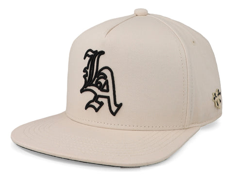 Gorra Cash Only Los Angeles Beige Visor Blk Pincross 1013 Un