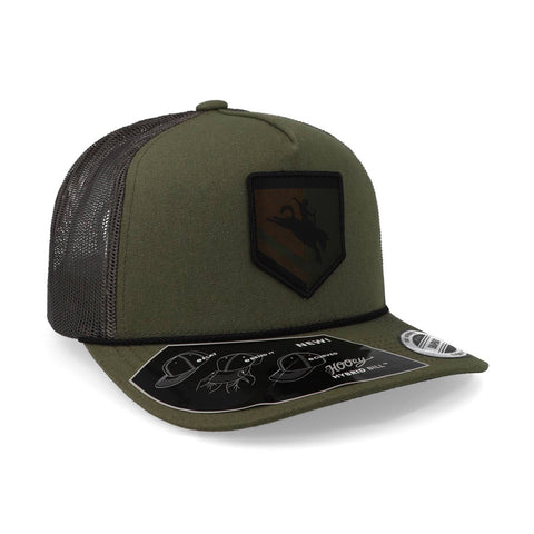 Gorra Hooey Tibbs Roughy Olive 5 Panel Trucker Verde Uni