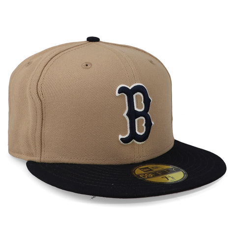 Gorra New Era 59 Fifty MLB Red Sox Eg Beige/Negro Cerrado