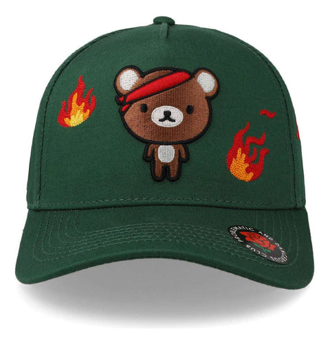 Gorra Ploblematic Chiquete Oso Trucker Verde Unitalla