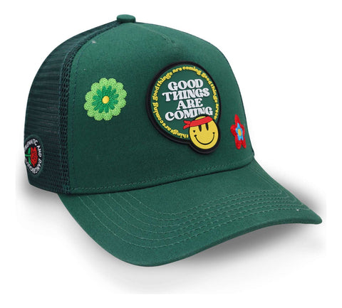 Gorra Problematic Chiquete Good Things Trucker Verde Unitall