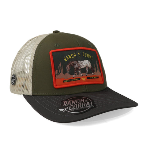 Gorra Ranch & Corral Equus Appaloosa Olivo/Gris Unitalla