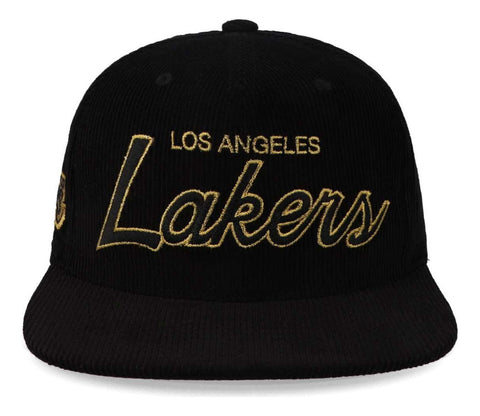 Gorra Mitchell & Ness Nba Cord Script Snapback Lakers Negro
