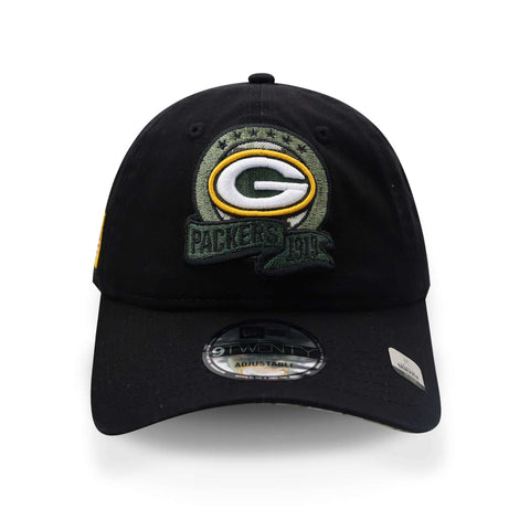 Gorra New Era 9 Twenty NFL Packers Salute Service 22 Negro Unitalla