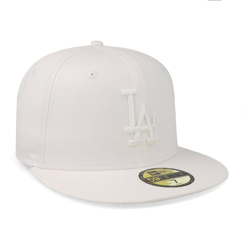 Gorra New Era 59 Fifty MLB Dodgers Basic Blanco Cerrada