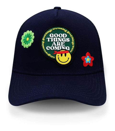 Gorra Problematic Chiquete Good Things Trucker Marino