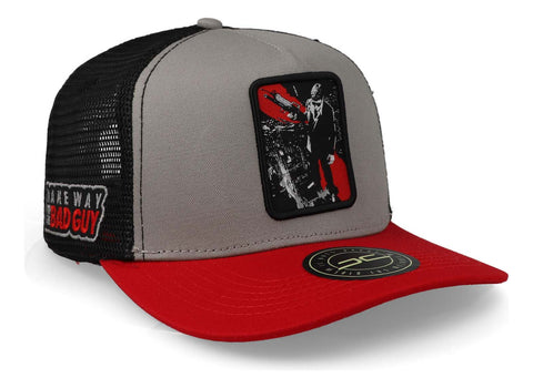 Gorra Jc Hats Bad Guy 1809 Curved Mesh Gris/rojo Unitalla