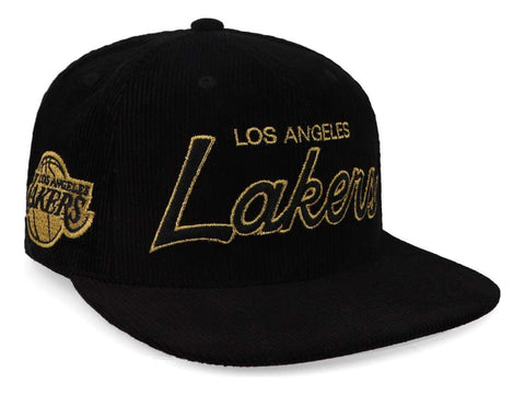 Gorra Mitchell & Ness Nba Cord Script Snapback Lakers Negro