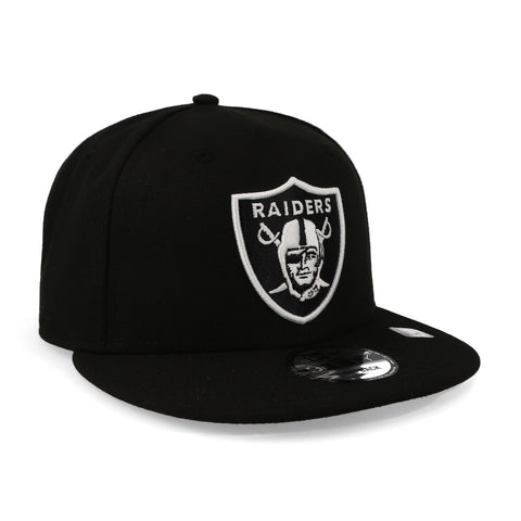 Gorra New Era 9Fifty NFL Raiders Black and White Negro