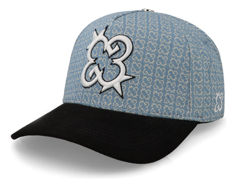 Gorra Clover Garments Demin Patron Azul C Ss24 Unitalla