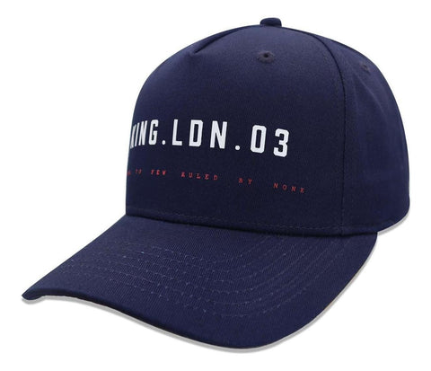 Gorra King London Shadwell Peak Curva Azul Unitalla